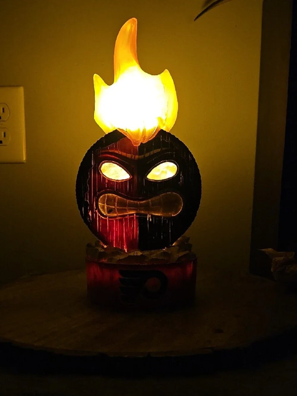 NHL Philadelphia Flyers Tiki Flame Mask Lantern